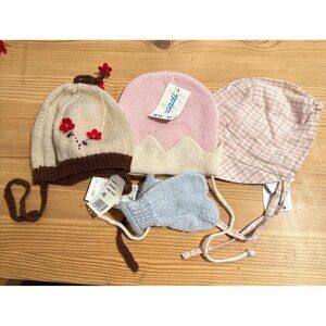 Jacadi 6 months hat mitten baby girl bundle NWT JW